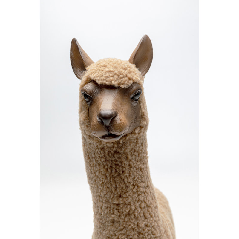 Decorative Happy Alpaca figurine, 48.2cm H x 31cm W x 10.2cm D