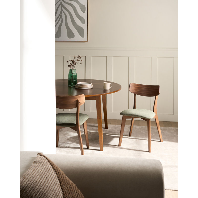 46cm H Fabric Upholstered Low Back Side Chair, Green