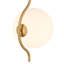 Luminaire suspendu sphérique courbé avec verre de jade blanc
