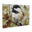 Ensemble de 3 panneaux d'art mural - "Woodland Chickadee" par Andrea Lavery 