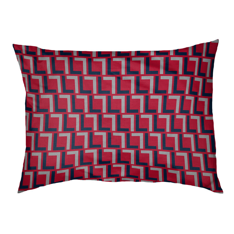 Lit pour chat Ellon, Moyen (L 42,5 po x l 32,5 po), Bleu nautique / argent nouveau siècle / rouge