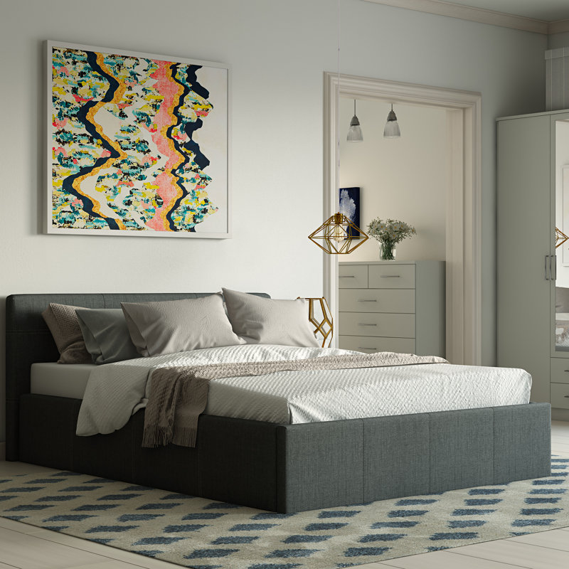 Coopersburg Upholstered Ottoman Storage Bed, Kingsize (5')