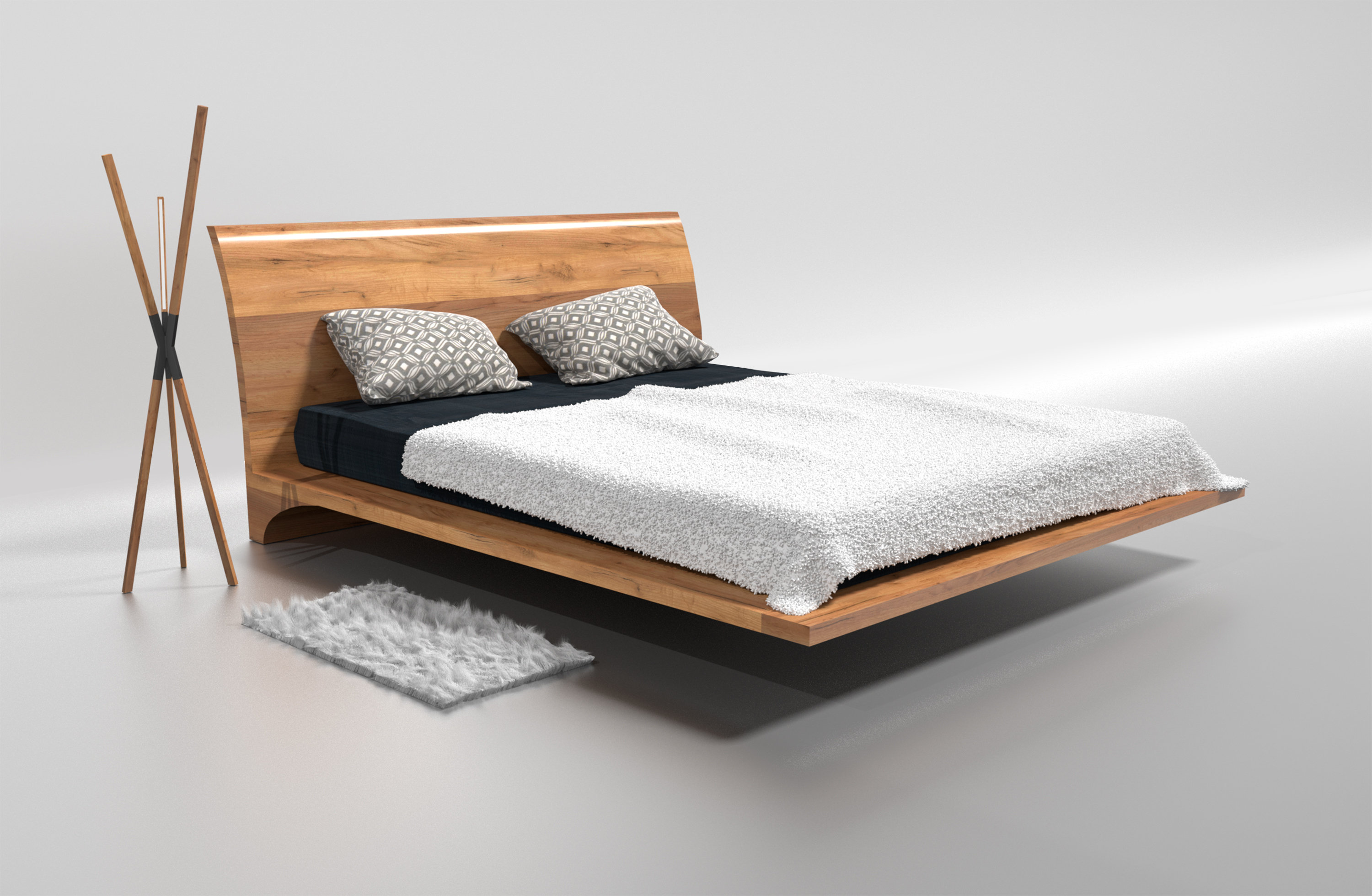 Union Rustic Bed RAY Solid Wood Cherry | Wayfair.co.uk