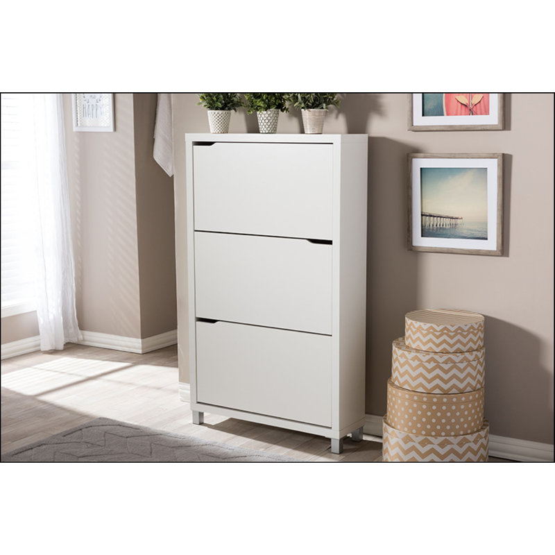 Armoire à chaussures Simms, Blanc