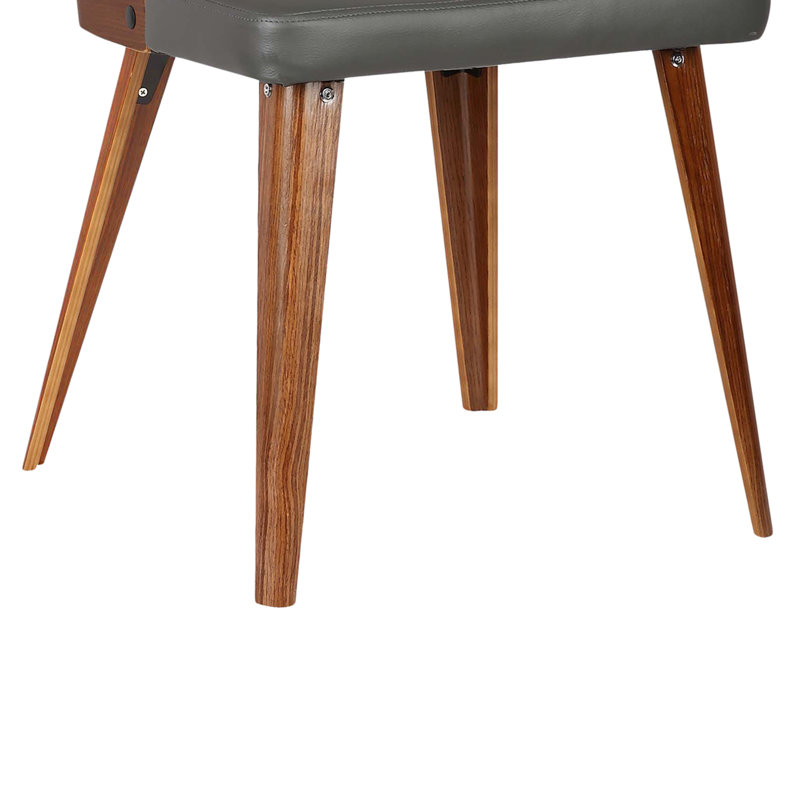46cm H Upholstered Ladder Back Side Chair, Grey