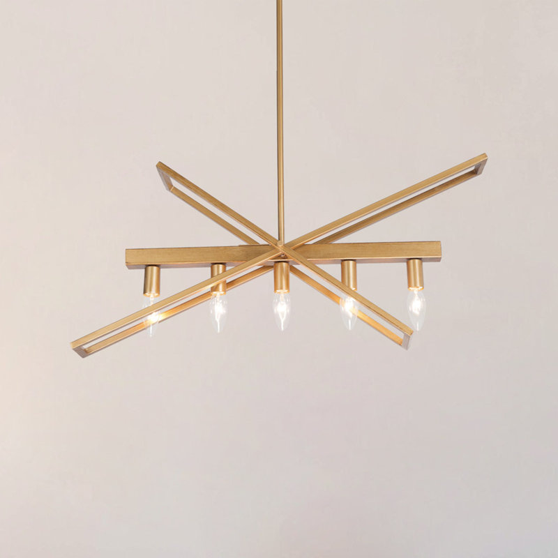 Monier 5 - Light Dimmable Chandelier, Gold