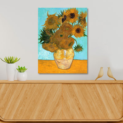 Vincent van Gogh, peinture sur toile décorative 11,8 x 15,7 pouces | 100% toile, cadre en bois | Impression numérique époustouflante pour les amateurs de décoration intérieure et d'art