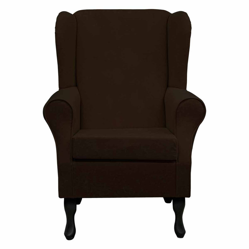 74cm Wide Tufted Wingback Chair, Dark Black