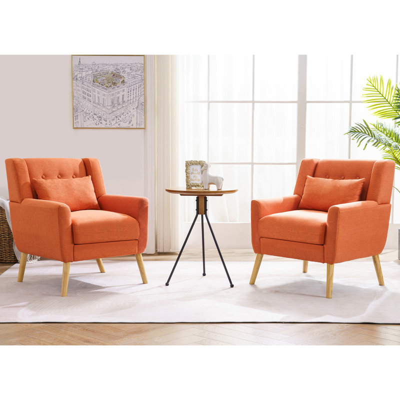 Chaise avec accoudoirs, Orange