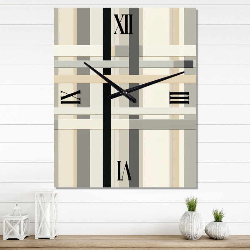 Horloge murale moderne à lignes équilibrées, Grand