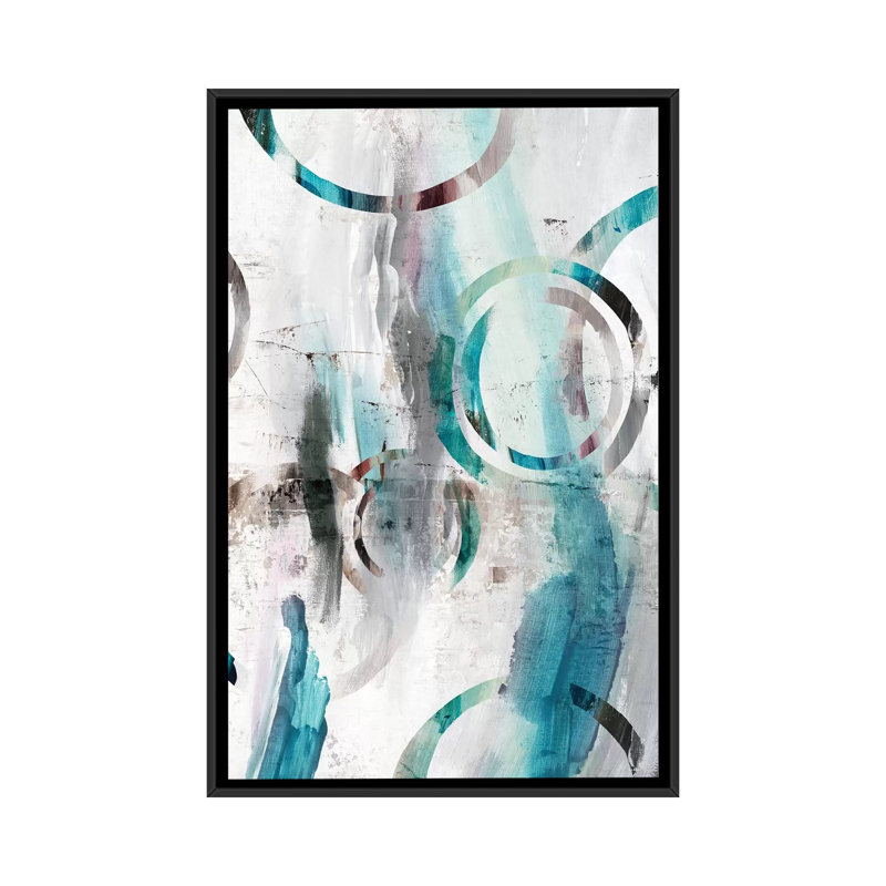 « hula cerceau ii », impression sur toile, H 26 po x l 18 po x P 1,5 po, Toile avec cadre noir