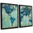 Map of the World by Silvia Vassileva 2 Piece Print Set on Canvas-22584777-86019795