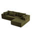 Canapé modulaire modulaire en forme de L 108 po, revêtu de chenille, 6 coussins décoratifs, pour salon, chambre à coucher, canapé Flair élégant, capacité de poids de 250 lb-1459985657
