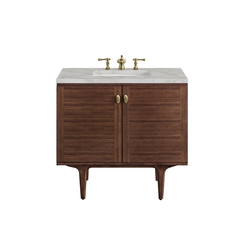 Amberly Single Vanity, 36", Victorian Silver, 8" Widespread