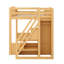 Lit mezzanine en bois avec escalier et garde-robe-420791737
