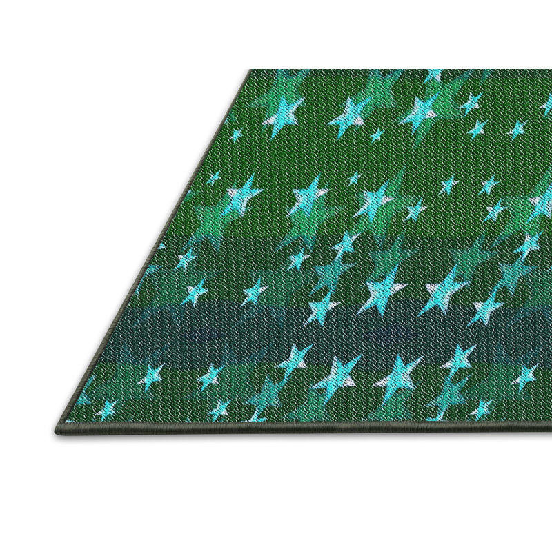 Reimers Non disponible vert Tapis décoratif, Rectangle 7 pi x 9 pi