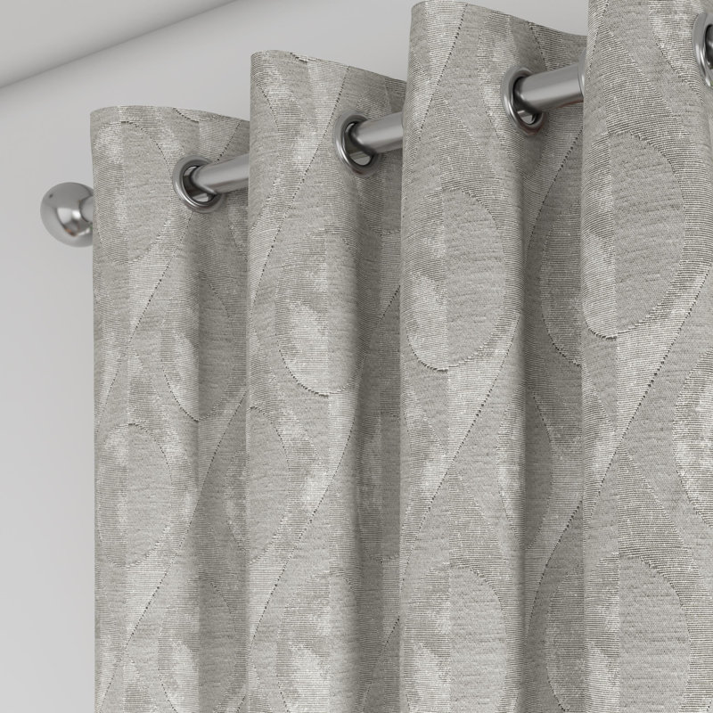 Rideau de porte géométrique 52 po x 84 po - paquet de 2 panneaux, Gris