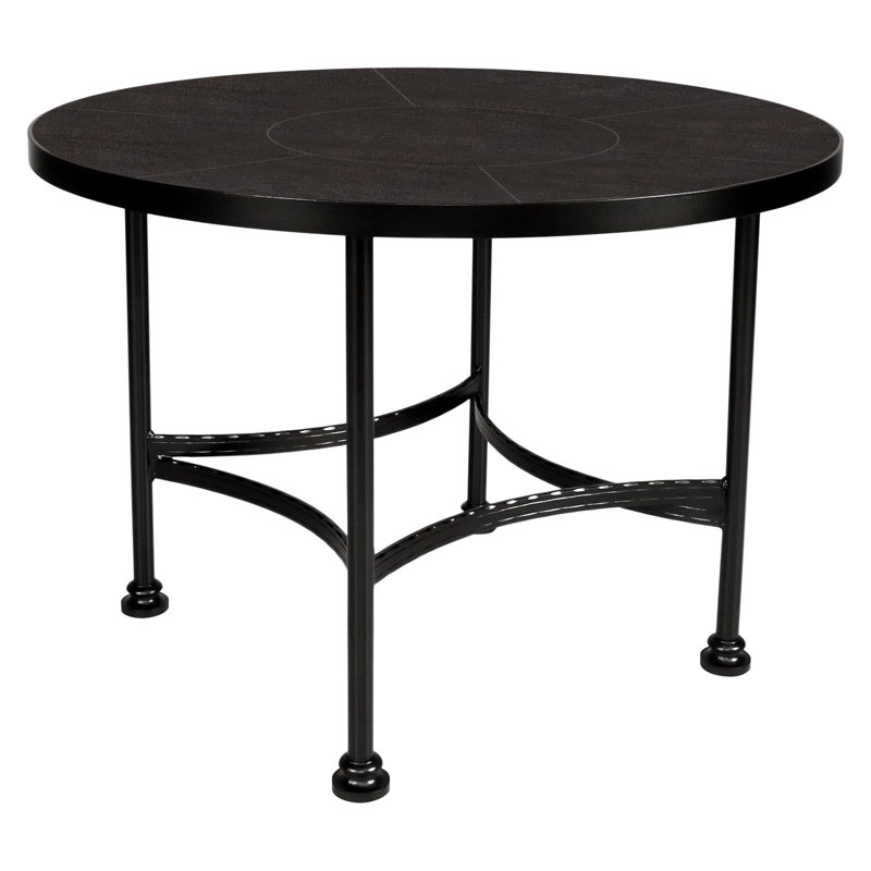 Classico Outdoor Round Dining Table, Carbon Black, 42" W x 42" L x 29.75" H, Urban Shift