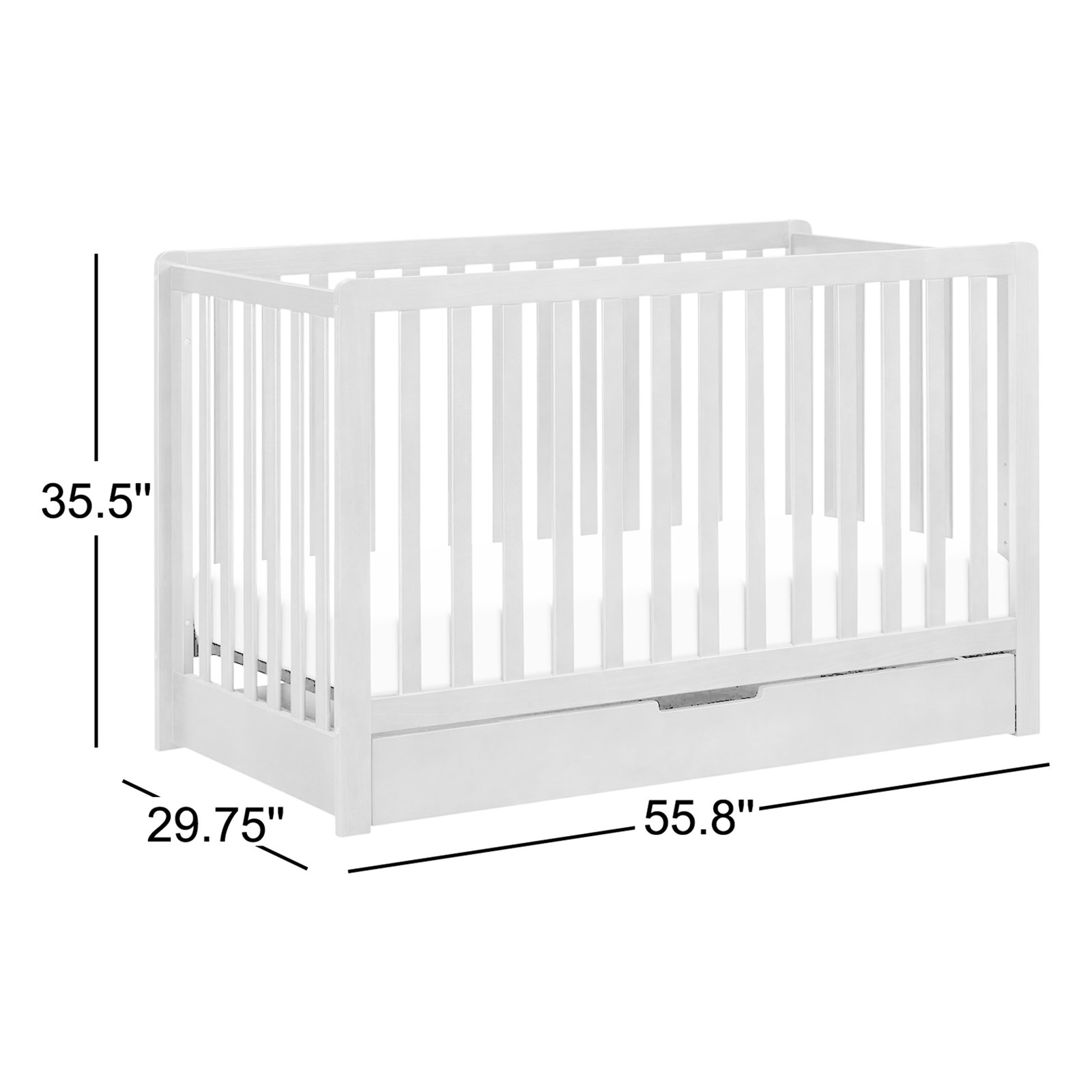 Colby 4-in-1 Convertible Crib, Walnut