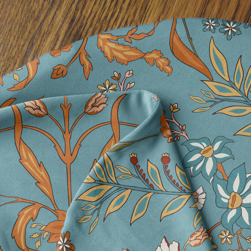 Boho Floral Wildflower Black and Blue Nursing Pillow Cover Case by Sweet Jojo Designs, Blue