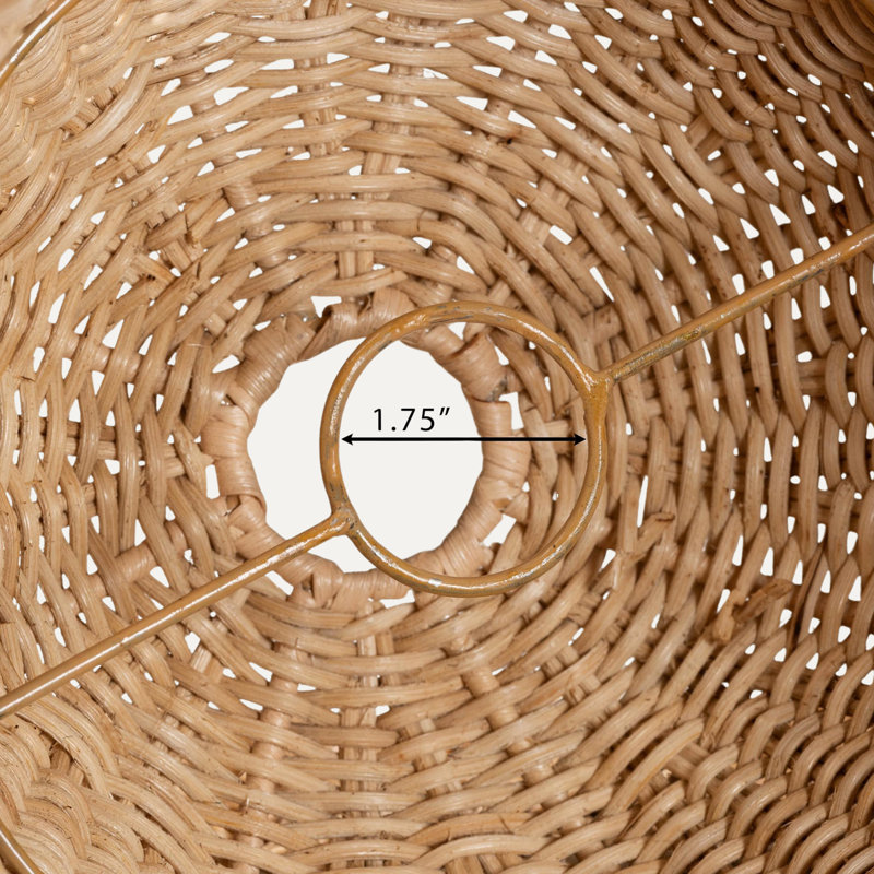 Olson Rattan Scalloped Pendant Lampshade