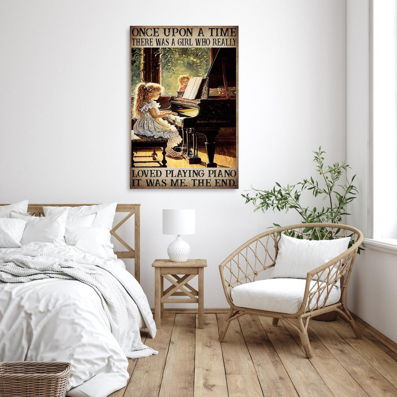 Qui a vraiment aimé jouer du piano - 1 pièce rectangulaire qui a vraiment aimé jouer du piano, H 36 po x l 24 po x P 1,25 po