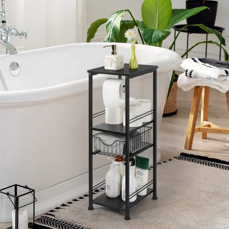 Allain-Junior Bathroom Shelves, Black