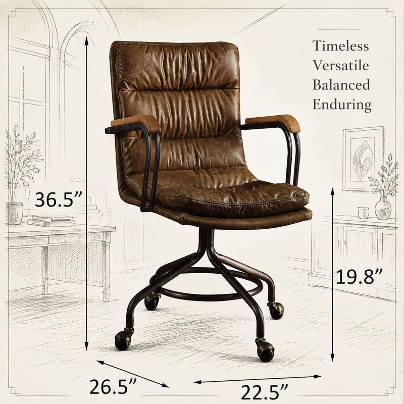 Fauteuil de bureau pivotant vintage à roulettes, orné d'adorables oreilles et pattes de chat, confort réglable et dossier inclinable.