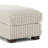 Upholstered White Faux Rabbit Fur Flannel Rectangle Ottoman, Single Ottoman Modular Part For Sectional Sofa-250311212