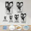 Impression sur toile Elegant Ink Wash Heart - Urban Studio-839112034