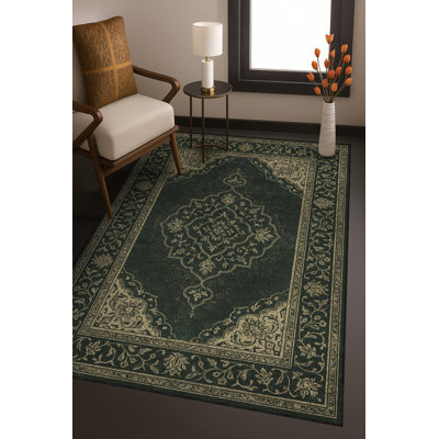 Tapis tissé vert Mosso