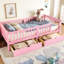 Lit plateforme simple rose TG-486083950