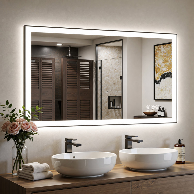 Miroir de salle de bain Lunara, 40 po x 24 po