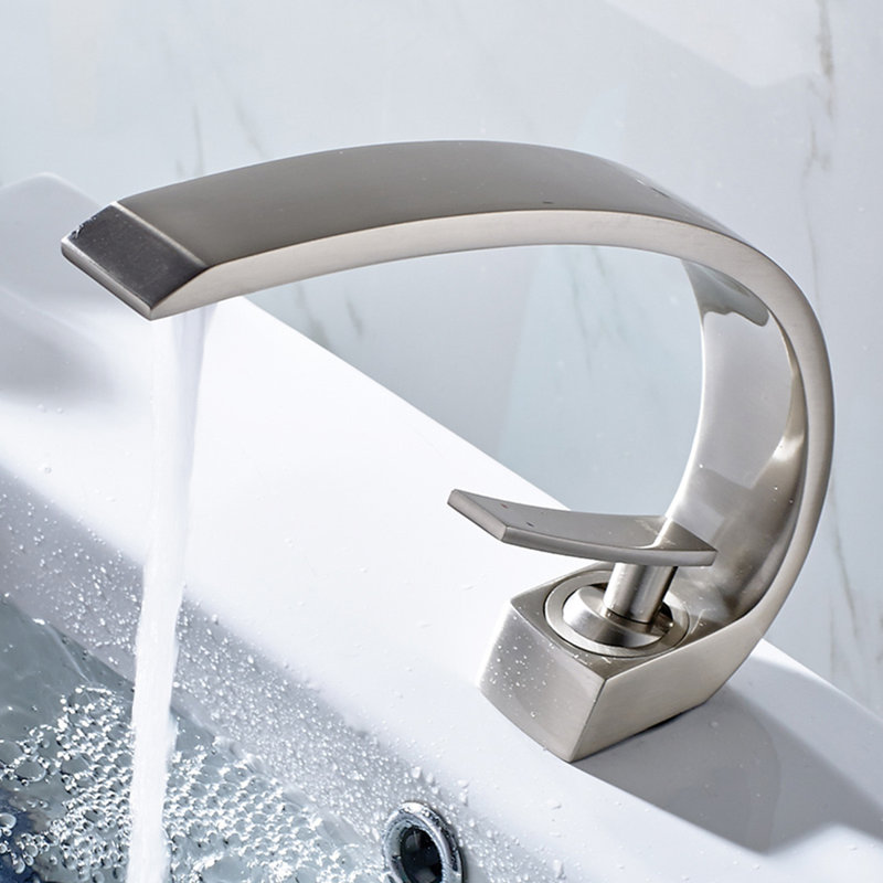 Finish Single-handle Bathroom Faucet, Brushed  Nickel
