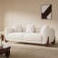Sherpa Upholstered Sofa with Wood Wedge Legs-1310365224