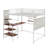 Full Size Loft Metal Bed With Built-In Charging Station And LED Light-1917557687