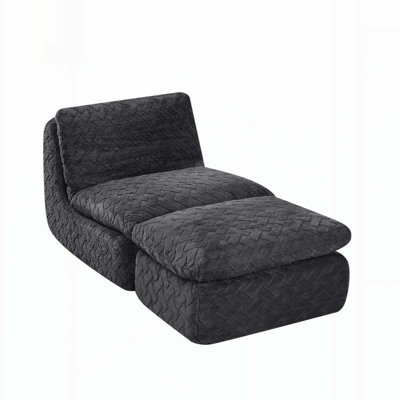 Full Compression Swivel Sofa Chair with Ottoman, Ideal for Relaxing, Gaming, Reading, and Napping in Any Comfortable Space.