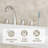3 Handles Deck Mount Roman Tub Faucet With Hand Shower-109101993
