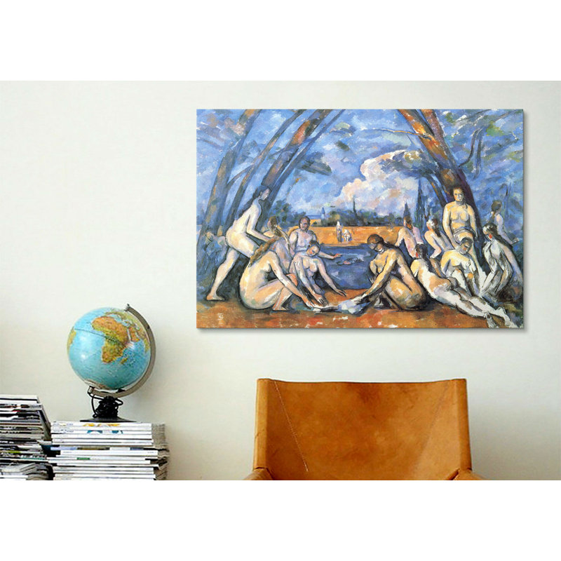« salle de bain 2 » par paul cezanne, reproduction d’art sur toile, H 26 po x l 40 po x P 1,5 po, Toile tendue, Pas de tapis