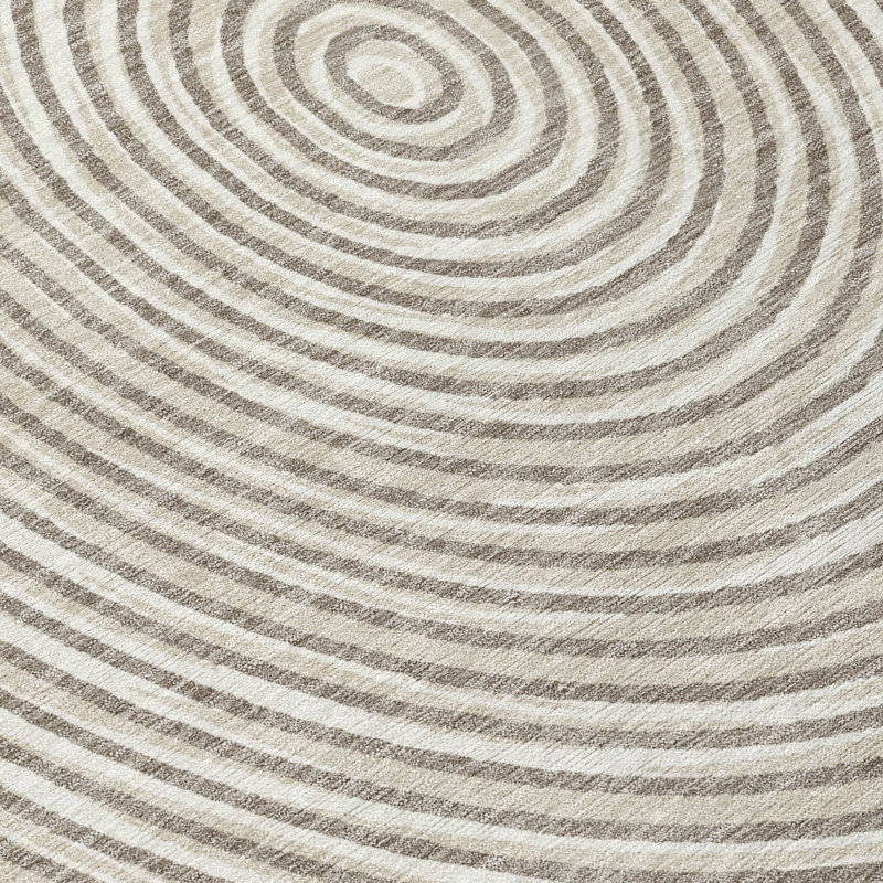 Machine Washable Indoor/Outdoor Chantille ACN2647 Geometric Rug, Taupe, 9' x 12'