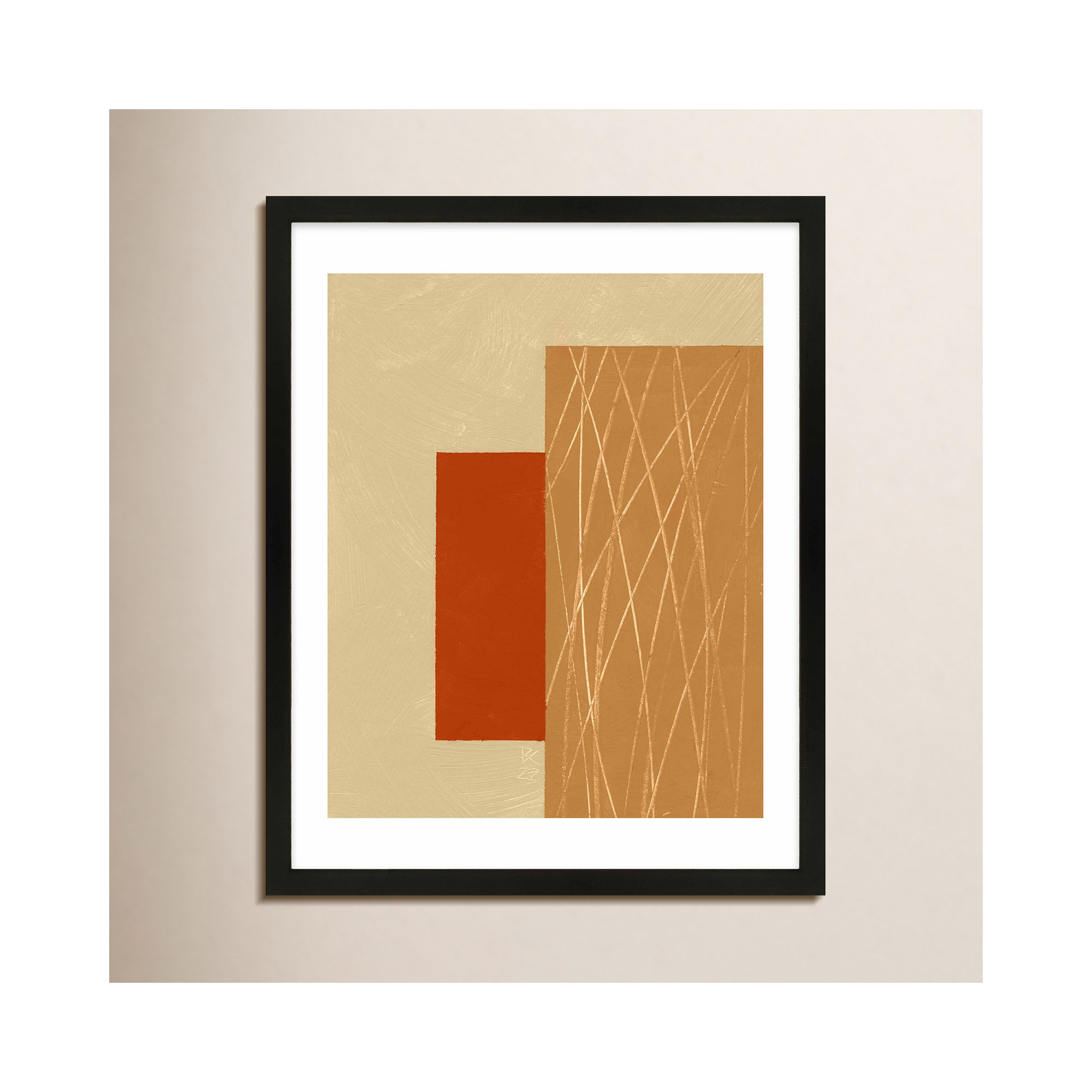 Rhythm 1 by Robert Kamnatnik, Black, 20" H x 16" W x 1.25" D
