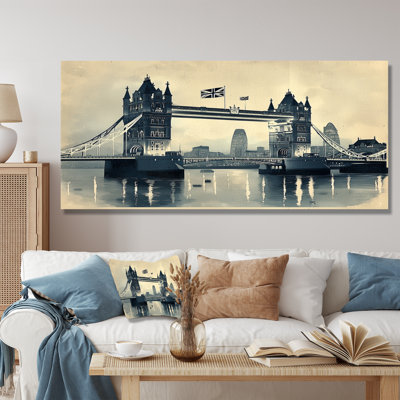 Vintage Tower Bridge Lights In London Uk II - England Wall Art