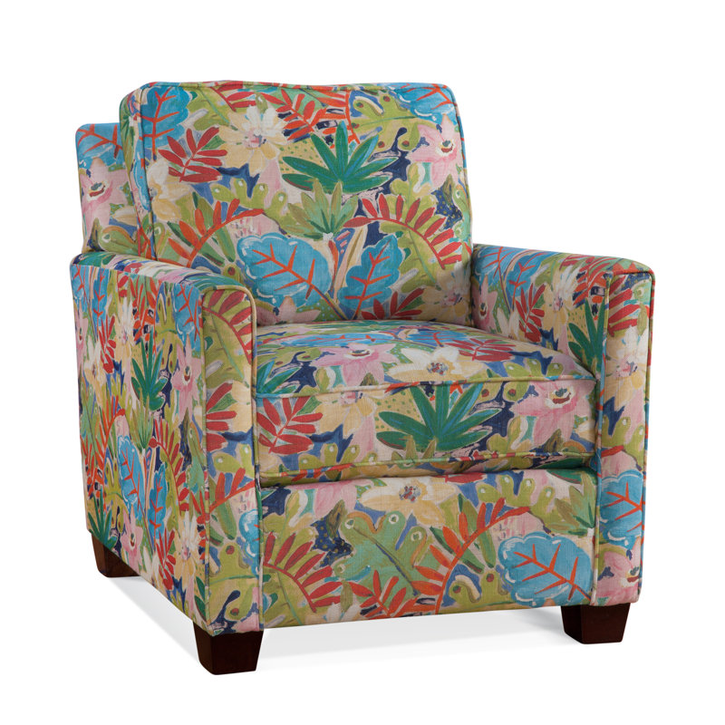 Chaise Nicklaus, Blanc givré, Sunbrella bleu à fines rayures; 6205-64