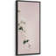 Œuvre de vigne florale minimaliste rose tendre - grande impression encadrée sur toile de la chambre principale-1139025827-1139025825