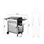 Barbecue au gaz propane 49200Btu, 4, grilles de cuisson en émail, table d'appoint pliable, panier suspendu pour la joie extérieure 49200Btu, grille