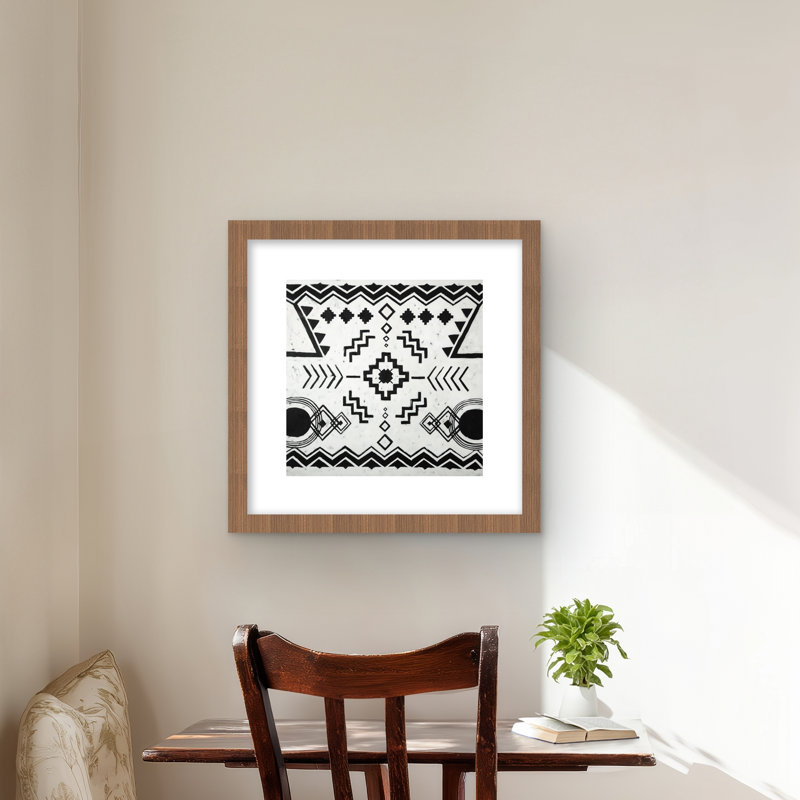 Motifs Ethniques - Reproduction mate encadrée «Man Cave» | Décoration intérieure