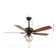 52" Alzata 5-Blade Standard Ceiling Fan with Remote Control and Light Kit