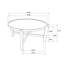 Table basse ronde en bois, brun foncé