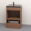 Meuble-lavabo autoportant de 23,6 po Monterey + lavabo en acrylique noir renforcé-644166519