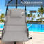 Fauteuil suspendu suspendu, hamac avec support et coussin, structure en acier pour intérieur et extérieur